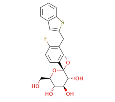 Metil 1-c- (3- (benzo (b) thien-2-ilmetil) -4-fluorofenil)-alfa-d-glucopiranosid (1034305-23-1)